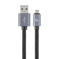 Gembird Gembird CCB-mUSB2B-AMBM-6 microUSB cable with metal connectors 1,8m Black