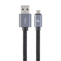Gembird Gembird CCB-mUSB2B-AMBM-6 microUSB cable with metal connectors 1,8m Black