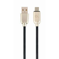 Gembird Gembird CC-USB2R-AMmBM-2M microUSB Premium rubber charging and data cable 2m Black