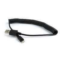 Gembird Gembird USB Sync and Charging spiral cable for iPhone 1,5m Black