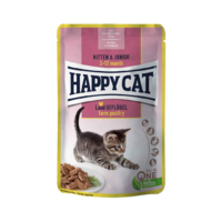  Happy Cat Kitten & Junior baromfi ízesítéssel új 85g