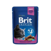  Brit Premium Cat csirke és pulyka ízesítéssel macskáknak 100g