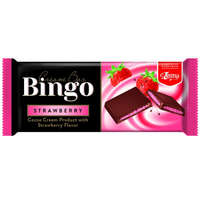 Bingo Bingo eper ízű krémmel töltött tejtábla - 90g