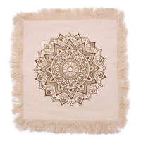 Lótusz Mandala Párnahuzat - 45x45cm - bronz