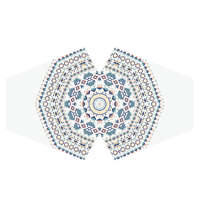 Ancient Mosható Maszk Azték Tribal (Felnőtt)