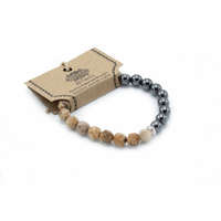 Fazettás Ásvány Karkötő - Mágnes / Kép Jáspis