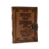 Bőrkötésű Napló - Work & Dream Big (17.5x12.5x3cm)