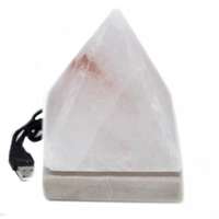 Ancient Minőségi USB Fehér Piramis Sólámpa - 9 cm (színes)