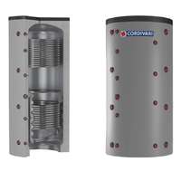 Cordivari Puffer tartály 2 hőcserélős 500 liter - sarokba helyezhető indirekt tároló - Cordivari 2VB 500