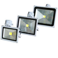 LEDLAMP 230V 10W mozgásérzékelős LED reflektor, AC PIR fényszóró meleg fehér