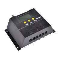 JVS 12V 24V 60A PWM töltésszabályzó napelem rendszerhez, automata vezérlés, feszültség felismerés LCD kijelző max 100V