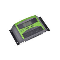 NEW ENERGY 12V 24V 30A PWM töltésszabályzó napelem rendszerhez, automata vezérlés, feszültség felismerés LCD kijelző max 50V