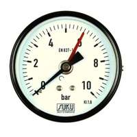 ALIGVAROM Nyomásmérő óra manometer 1/4" hátsó rögzítés 0-10 bar, változást rögzítő mutatóval