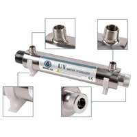 WT SUN UV sterilizátor, beépített PHILIPS UV fertőtlenítő lámpával, rozsdamentes acél házban. Napi 33.600 l víz fertőtlenítésére alkalmas.