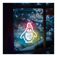 Family Karácsonyi RGB LED dekor - öntapadós - pingvin