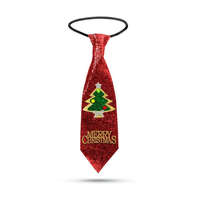 Family Karácsonyi nyakkendő - piros glitteres - 41 x 11 cm