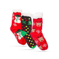 Family Karácsonyi zokni - csúszásmentes, felnőtt méret - 3 féle minta
