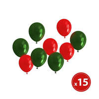 Family Lufi szett - piros-zöld, metálos - 15 db / csomag