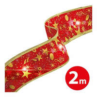 Family Karácsonyi LED-es szalag - piros - 2 m x 5 cm - 2 x AA