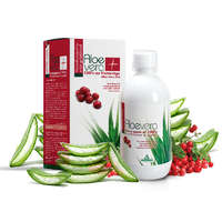  Specchiasol® Aloe Vera ital Vörösáfonyás - 8000 mg/liter acemannán tartalommal! IASC logó a dobozon.