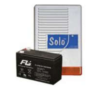 SOLO SOLO + 7 Ah akkumulátor Kültéri hang-fényjelző szabotázsvédett fémházban