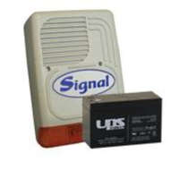 SIGNAL SIGNAL PS-128A + 7 Ah akkumulátor Kültéri hang-fényjelző szabotázsvédett fémházban PS128A