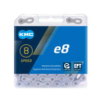 KMC KMC Lánc KMC E8 8 speed e-bike 1/2 x 3/32 136 SIL/BLK (30/doboz) E8S