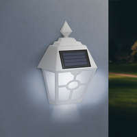 Garden of Eden LED szolár falik lámpa - fehér fény - 14 x 6,2 x 19 cm - kerti világítás