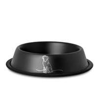 Raintech Raintech rozsdamentes tál fekete gumiperemes 0,7l