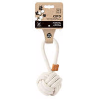 mpets M-PETS kötéljáték füles labda 6,5 cm fehér