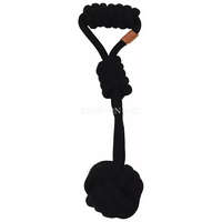 mpets M-PETS kötéljáték fogantyús labda 36cm fekete