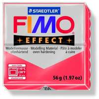 Fimo Gyurma, 57 g, égethető, FIMO "Effect", áttetsző piros