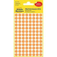 Avery Etikett címke, o8mm, jelölésre, neon 104 címke/ív, 4 ív/doboz, Avery narancssárga