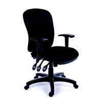 Mayah Irodai szék, állítható karfával, fekete gyöngyszövet-borítás, fekete lábkereszt, MAYAH "Comfort"