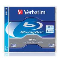 Verbatim BD-RE BluRay lemez, újraírható, 25GB, 1-2x, 1 db, normál tok, VERBATIM