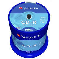 Verbatim CD-R lemez, 700MB, 52x, 100 db, hengeren, VERBATIM "DataLife"