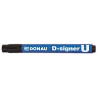 Donau Alkoholos marker, 2-4 mm, kúpos, DONAU "D-signer U", fekete