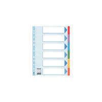 Esselte Regiszter, karton, A4, 6 részes, írható előlappal, ESSELTE "Standard", színes