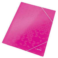 Leitz Gumis mappa, 15 mm, karton, A4, LEITZ "Wow", rózsaszín