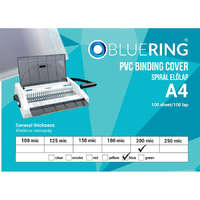 Bluering Előlap, A4, 200 micron 100 db/csomag, Bluering® áttetsző kék