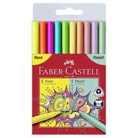Faber-castell Filctoll FABER-CASTELL Grip 10 db/készlet neon/pasztell