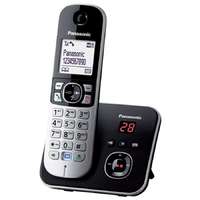 Panasonic Telefon, vezeték nélküli, üzenetrögzítő, PANASONIC "KX-TG6821PDB", fekete