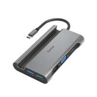 Hama Hama 200102 FIC antracit USB 3.1 Type-C 7in1 HUB (USB 3.1, HDMI, VGA, LAN, USB-C, PD)