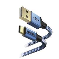 Hama Hama 201558 FIC E3 USB Type-C "Reflective" 1,5m, kék adatkábel