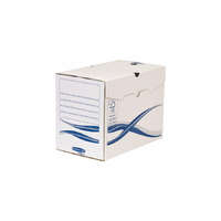Fellowes Archiválódoboz, A4, 200mm, FELLOWES "Bankers Box Basic", kék-fehér, 10db/cs