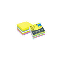 Info notes Jegyzettömb öntapadó, 75x75mm, 400lap, 5654-80 Gln Brilliant mix sárga, zöld, lila, pink