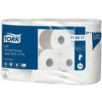 Tork Toalettpapír, T4 rendszer, 6tek/cs, 3rétegű, 12cm átmérő, Premium, TORK "Soft", fehér