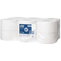 Tork Toalettpapír, T2 rendszer, 12tek/krt, 2rétegű, 19,5cm átmérő, Advanced, TORK "Mini Jumbo", fehér