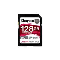 Kingston Kingston 128GB SD Canvas React Plus (SDXC Class 10 UHS-II U3) (SDR2/128GB) memóriakártya