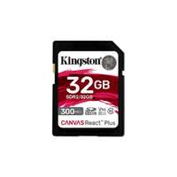 Kingston Kingston 32GB SD Canvas React Plus (SDHC Class 10 UHS-II U3) (SDR2/32GB) memóriakártya
